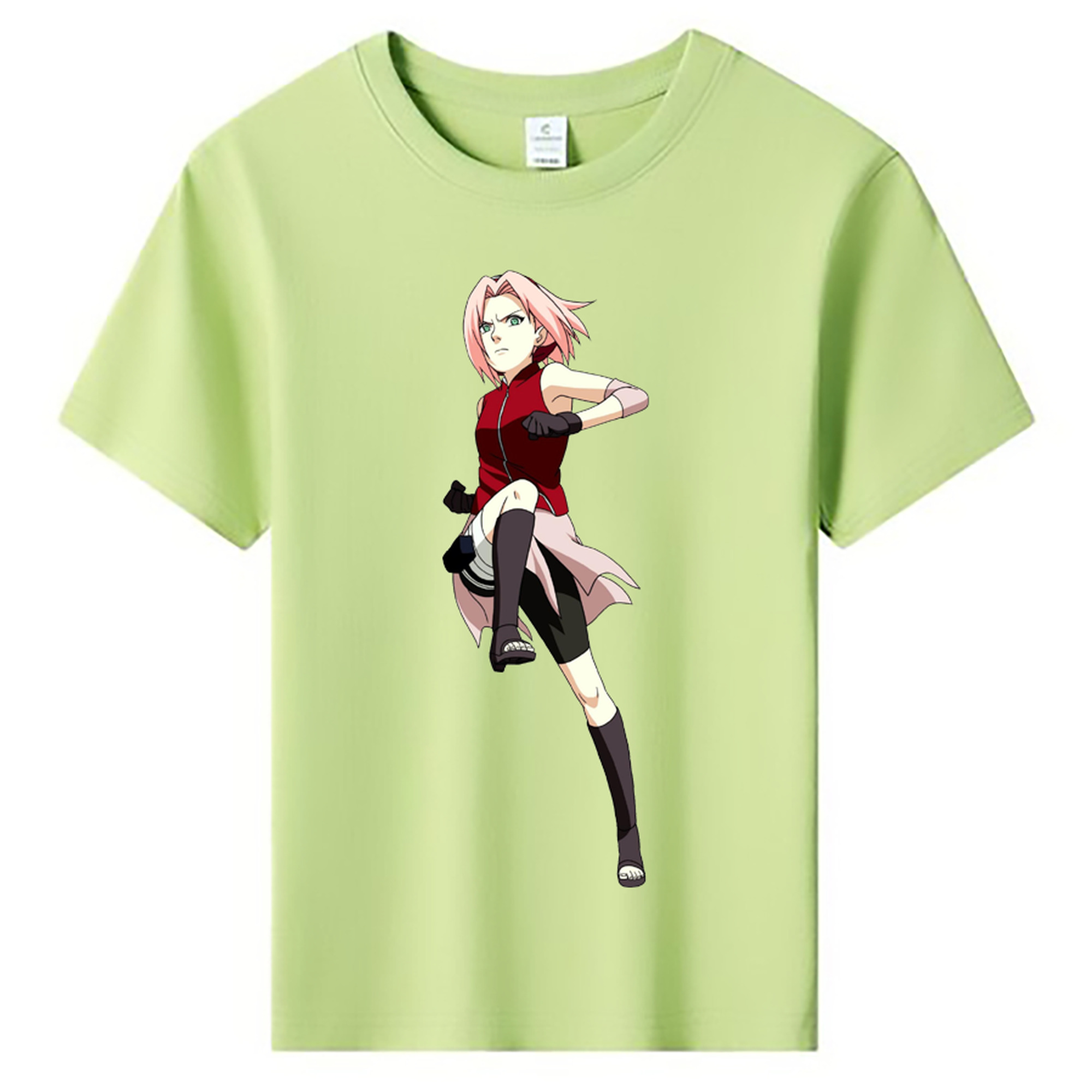 （画像用） NARUTO -ナルト- 春野サクラ Haruno Sakura 綿100％キッズTシャツ（フロントプリント）